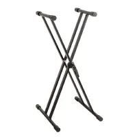 ECO KS092 Black (Образец) X-cтойка под клавишные инструменты (усиленная). высота: 65-96см, ширина: 36см, максимальная нагрузка: 75кг, цвет: черный, вес: 3.9kg, ?шт в коробке размером  ??x??x??см¶