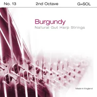 Harp G2 string Bow Brand Pedal Burgundy - Concert harp G 2 octave gut string