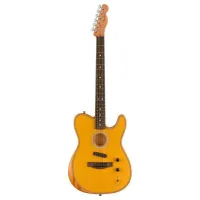 FENDER Acoustasonic Player Telecaster BTB электроакустическая гитара, цвет желтый, чехол в комплекте