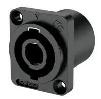 ROXTONE RS4MD-WP-T Разъем панельный SPEAKON "папа", 4-контактный, IP66. Корпус: Хромированный цинковый сплав, Контакты: луженая бронза. Силиконовая заглушка продается отдельно: DCPS.