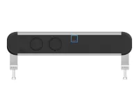 ABL 2A000211- Настольная розеточная станция серии Chroma с 2 розеткой, 1xUSB-A, 1xUSB-C и 2 слотами для IMP, черная с серебристым