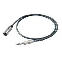 PROEL BULK220LU6 - инструментальный кабель, 6.3 джек моно  <-> XLR (папа), длина - 6 м