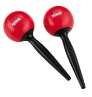 Nino percussion nino582r  пластиковые маракасы, эргономическая ручка, цвет красный