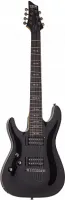 SCHECTER OMEN-7 LH BLK - 7-струнная леворукая электрогитара, 24 лада, корпус: липа, гриф: клён, на болтах, накладка: палисандр, звукосниматели: HH Schecter Diamond Plus, регулировки громкость, тон, 3х позиционный переключатель, Цвет: Gloss Black (BLK)