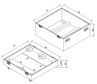 SILVER STAR Flight case for SS819 2/1 Туровый кейс для 2 приборов SS819, 780*730*535 мм