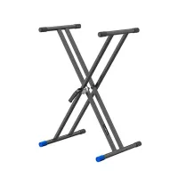ROXTONE PKS120 Black Высококачественная усиленная X-cтойка под клавишные инструменты, высота: 54-93см, ширина: 42-86см, максимальная нагрузка: 65кг, цвет: матовый черный, вес: 4,5kg, 4шт в коробке размером  52x30x104см Высококачественная "X"-cтойка под кл