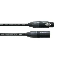 Cordial csm 7.5 fm-gold 250 микрофонный кабель xlr female/xlr male,ø6.4мм, сечение проводника 0.50мм², awg 21, разъемы neutrik, 7.5м, черный