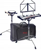 STAGG BELL-SET 32 - 1 металлофон (62,5 x 35 см) / 2,5 октавы: F5 ~ C8, тренировочный драм пэд (диаметр: 19,5 см),1 стойка тренога,1 пюпитр, пара колотушек, пара барабанных палочек, эргономичный нейлоновый чехол