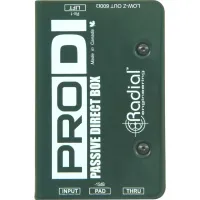 RADIAL ProDI - моно дибокс, вход 1x 1/4"TRS, сквозной 1x 1/4" TRS, выход 1 x XLR