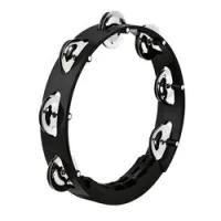 Meinl htt8bk  тамбурин пластиковый однорядный 8", без мембраны, сталь, цвет чёрный