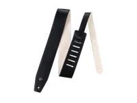 BMF01BK Ремень для гитары, черный, кожаный, ширина 2.5", Dunlop