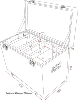 SILVER STAR Flight case for SS644 2/1 Туровый кейс для 2 приборов SS644