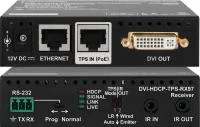 Lightware dvi-hdcp-tps-rx97, hdbaset приемник dvi+ethernet+rs-232+двунаправленный ик сигналов по одному кабелю витой пары до 170 метров; поддержка hdmi1.4, hdcp, edid, 3d и 4k/uhd, poe.