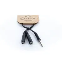 Cordial ey 0,3 pgg кабель y-адаптер моно-джек 6,3 мм male/2xмоно-джек 6,3 мм female, 0,3м, черный