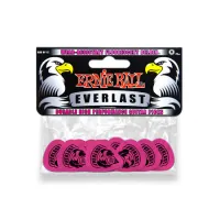 ERNIE BALL 9189 -  Комплект медиаторов. Средний/0,73мм/Розовый цвет/Светится в темноте/Everlast/12 штук в упаковке