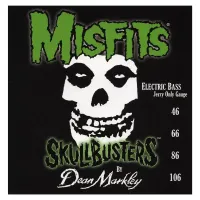 Dean Markley 8801 Misfits Skullbusters Bass комплект подписных струн Jerry (Skullbusters) для 4-х струнных бас гитар, диаметры струн .046, .066, .086, .106