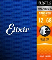 12302 NANOWEB Комплект струн для электрогитары, Baritone, 12-68, Elixir