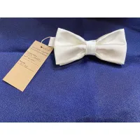 Mr.&Mrs.Bowtie Галстук-бабочка шёлк 120 г, белый, фикс