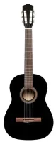 STAGG SCL50 3/4-BLK - классическая гитара, размер 3/4, верхняя дека, задняя дека и обечайка: липа, гриф: клён, с анкерным стержнем, накладка: пау ферро, цвет чёрный