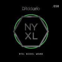 NYNW058 NYXL Отдельная струна для электрогитары, никелированная, 058, D'Addario