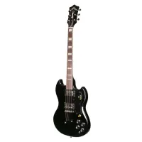 GUILD S-100 Polara Black электрогитара, цвет - чёрный, материа корпуса - махагони, накладка грифа - пао ферро, количество ладов