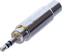 Rean NYS227- Адаптер Jack 1/4"<мама>stereo <=> Jack 3,5mm<папа>stereo