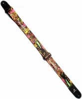 Guitar strap Magma MS01C - Polyester guitar strap with Comic pattern and leather tips