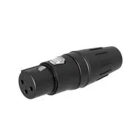Seetronic SCHF3-B Разъем cannon кабельный 1шт., мама 3-х контактный, для кабеля диметром: 3,5-9мм., корпус: нержавеющая сталь, покрытие контактов: золото, цвет: черный,