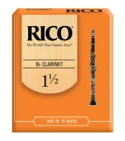 RCA1015 Rico Трости для кларнета Bb, размер 1.5, 10шт в упаковке. Rico