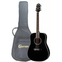 Crafter D-8/ BK  акустическая гитара с чехлом, цвет черный