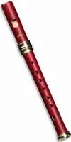 Soprano recorder Mollenhauer Adri's Dream 4117R - Двухчастная блокфлейта-сопрано с корпусом из груши с широкой мензурой, барочной аппликатурой и одинарными отверстиями. Цвет красный с золотыми кольцами