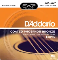 EXP15 COATED PHOSPHOR BRONZE Струны для акустической гитары Extra Light 10-47 D`Addario
