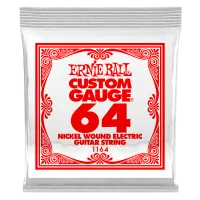 Ernie Ball 1164 струна для электро и акустических гитар. Сталь, калибр .064