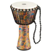Meinl padj2-m-f  джембе 10" с веревочной настройкой travel series, синт мембрана, kenyan quilt