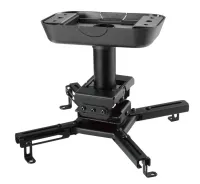 Потолочный кронштейн exell exi-p4500 для проектора, 245 мм, до 45 кг, наклон +20°/-20°, поворот +8°/-8°, вращение 360°, черный.