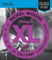EXL120BT Nickel Wound Комплект струн для электрогитары, Super Light, 09-40, D'Addario
