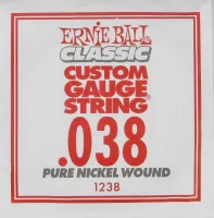 Ernie Ball 1238 струна для электро и акустических гитар. Никель, калибр .038