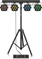 Behringer STAGE TRI LED BUNDLE ST1 трипод с 4 парами 7 х 3 Вт, RGB, ножной переключатель, коммутация