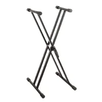 ECO KS092 Black Усиленная X-cтойка под клавишные инструменты. высота: 65-96см, максимальная нагрузка: 75кг, цвет: матовый черный, вес: 3.9kg, 4шт в коробке размером  97x28,5x19см