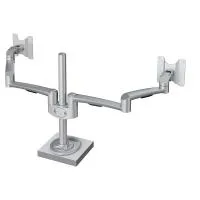 FORMING FUNCTION 4181502802- Настольный шарнирный кронштейн серии OSLO для 2 мониторов (1x2), макс. нагрузка 28 кг, струбцина, серебристый