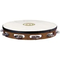 Meinl tah1ab  тамбурин деревянный 10" traditional, однорядный, джинглы стальные, кожанная мембрана