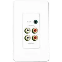 ClearOne NS-AP500- Настенный модуль (1 gang) для подключения аудиовхода, аудиовыхода, выхода управление ИК, цвет белый