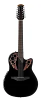OVATION CE4412-5 Celebrity Elite Mid Cutaway Black  электроакустическая 12 стр.  гитара (Китай)