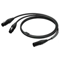Procab PRA736/1.5- Аудиокабель XLR 3-pin (вилка) – 2х XLR 3-pin (розетка)