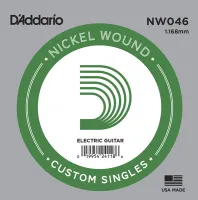 NW046 Nickel Wound Отдельная струна для электрогитары, .046, D'Addario