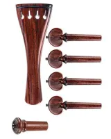 Viola accessory set Acura Meister Ultimo AS-ASRT352 - Ultimo grade viola accessory set of rosewood with ebony trim. Heart pegs, tailpiece of round design and inSight end pin.