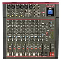 Phonic CELEUS 600 Микшерный пульт 12-ти канальный, USB плеер/рекордер, USB аудиоинтерфейс, Bluetooth