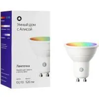 Умная лампочка Яндекс, GU10, RGB, 520 Лм, Matter over Wi-Fi YNDX-00559