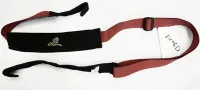 Ukulele strap Magma MPU06D - Woven polypropylene ukulele strap with leather lining and hooks on both sides. Chestnut color