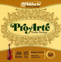 J56-1/2M-B10 Pro-Arte Струны для скрипки размером 1/2, среднее натяжение, 10 комплектов, D'Addario